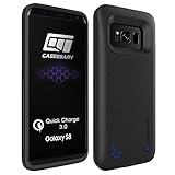 CASESSARY Galaxy S8 Battery Case w. Quick Charge 3.0, Protective Charger with Priority Charge + Dynamic Power Management, 4500mAh Portable External Battery Pack Compatible w. Samsung Galaxy S8(Black)