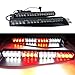 32LED 32W LED Lightbar Visor Light Windshield Emergency Hazard Warning Strobe Beacon Split Mount Deck Dash Lamp(Red White&Red White)