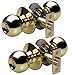 Master Lock Keyed Entry Door Lock, Ball Style Knob, Polished Brass, BAO0103T (Pack of 2-Keyed Alike)