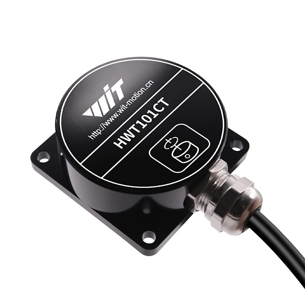 【HWT101CT-TTL Industrial-Grade Crystal Inclinometer】MEMS Tilt Angle Sensor Module, Built-in Highly-integrated Crystal Gyroscope [Z-axis Angle Measurement] Automatic Data Storage, Multi-Cascade Support