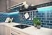 Giorbello Glass Subway Backsplash Tile, 3 x 6, Dark Teal, Sample Tile (1 Piece)