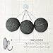 Konjac Sponge 3 Pack and Silicone Brush By Partie Naturals Activated Charcoal - Facial Sponge, 100% Natural Sponge Suction Hook Included