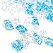 DomeStar 150PCS Fake Ice, Vase Filler Mixed Blue Fake Ice Rocks, Acrylic Crystals for Crafts Table Scatter Wedding Party Aquarium Tank Decorations