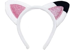 Atvscay Cat Ears Headband Cat Ears Headwear Shiny Flannelette Hair Hoop For Girl Halloween Costume For Dollhouse Party