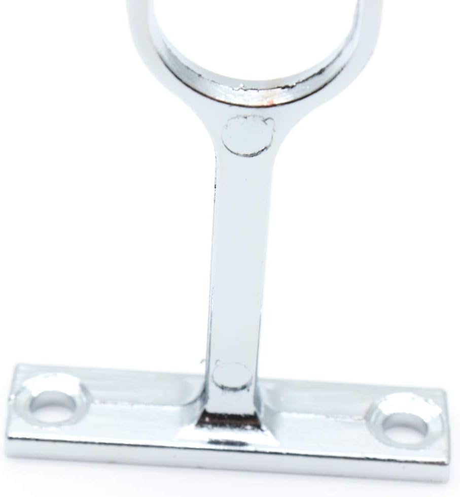 Pack of 8 Rannb Oval Shape Closet Rod Center Support Bracket Zinc Alloy