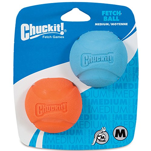 Chuckit! Medium Fetch Ball 2.5-Inch, 2-Pack (Colors Vary)