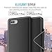 Maxboost iPhone 8 Plus Wallet Case [Folio Style] [Stand Feature] mWallet Apple iPhone 8 Plus (2017) /iPhone 7 Plus [Black] Protective Credit Card Leather Cover [Card Slot+Side Pocket] Magnetic Closure