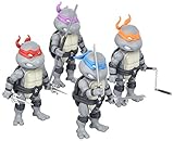 SDCC 2016 Exclusive HeroCross Teenage Mutant Ninja Turtles Mini HMF 4-Pack Set (Black & White Version)