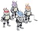 SDCC 2016 Exclusive HeroCross Teenage Mutant Ninja Turtles Mini HMF 4-Pack Set (Black & White Version)