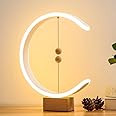 LONRISWAY Balance Lamp, Desk Lamp Smart Magnetic Suspension Balance Light Creative LED Night Light Table Lamp Fun Birthday Present Modern Home Dorm Bedside Wood