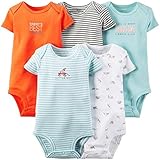 Carter's Baby Boys' 5 Pack Bodysuits (Baby) - Light Assorted 9M