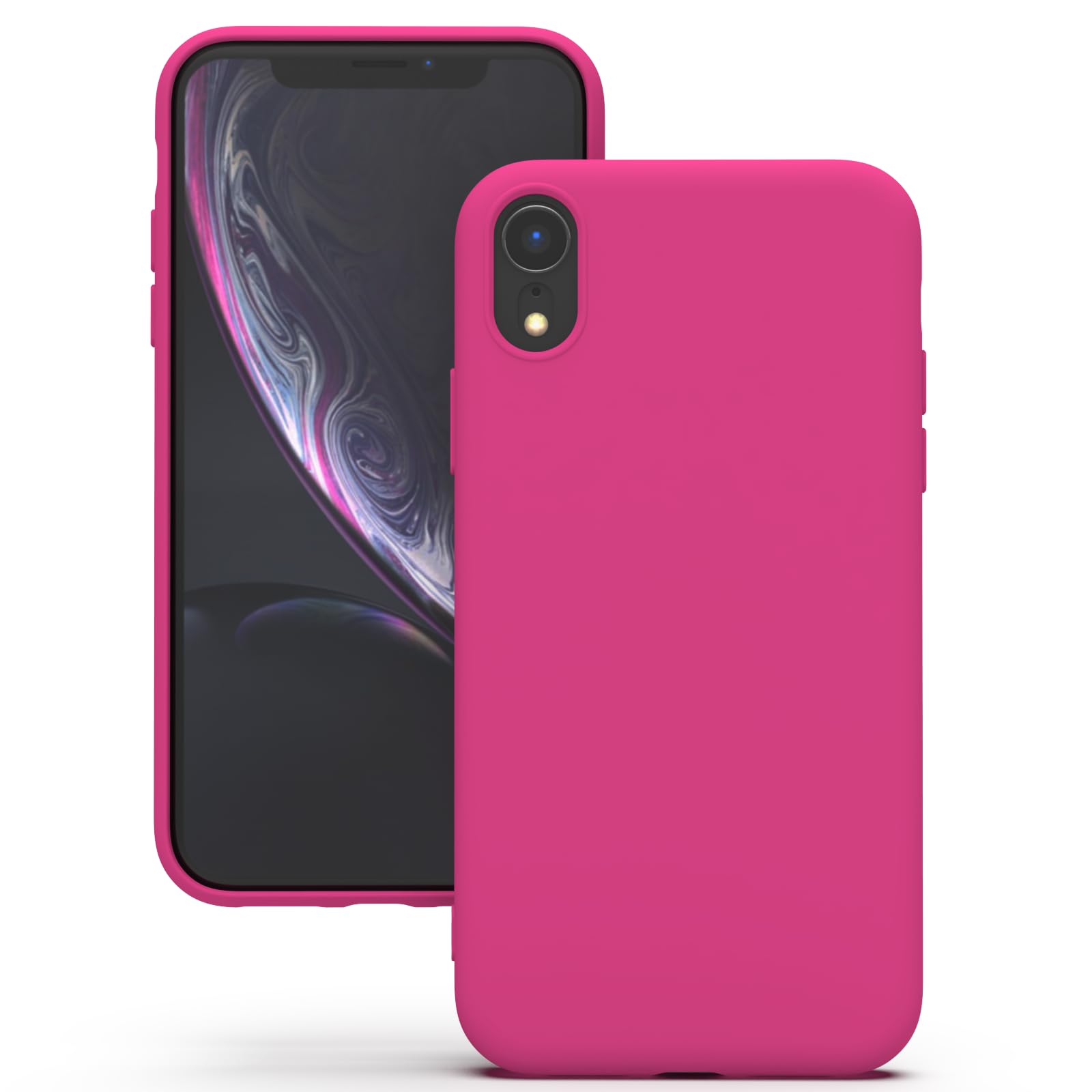 YATWIN Silicone Case for iPhone XR, Soft-Touch, Shockproof, DustProof, Antiskid Full Body Armour Phone Cover for Apple iPhone XR - Magenta — image 1