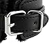 Bhwin PU Leather Handcuffs Adjustable Soft Wrist Cuffs (Black)