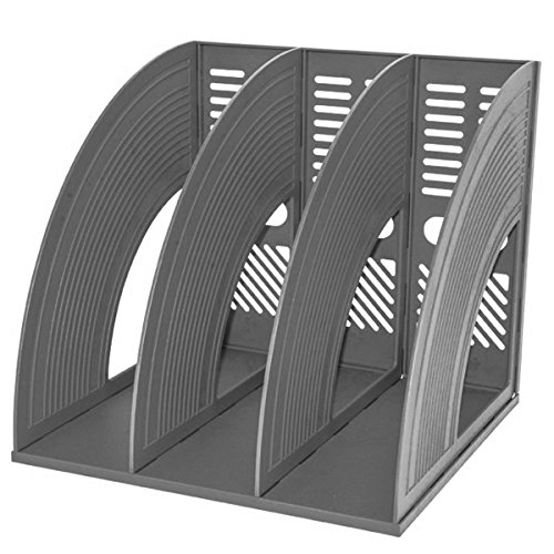 image for Desk File Organiser,SAYEEC Sturdy Desktop Triplicate Magazine Plastic 