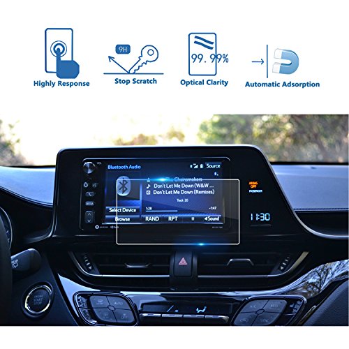 LFOTPP 2018 Toyota C-HR Entune 7 Inch NGX50 ZYX10 Car Navigation Screen Protector, [9H] Tempered Glass Infotainment Center Touch Screen Protector Anti Scratch High Clarity
