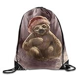 Relaxing Sloth Cool Kids Drawstring Bag Lightweight