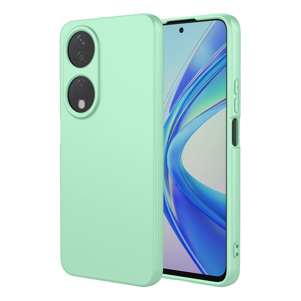 SEAHAI Case for Honor X7b / Honor 90 Smart, Ultra Thin Silky-Soft Touch Liquid Silicone Phone Cover with Shockproof Airbag Design, Premium TPU Bumper Fashion Case - Light Green