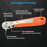 OSDUE Mini Ratchet Wrench Right Angle Magnetic Screwdriver 1/4 Drive 4.5 Inch view 3