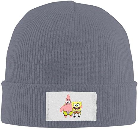 Spongebob Squarepants Unisex Geek Asphalt Flexible Skullies Winter Knit Hats One Size