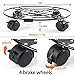 Homeyi 2Pack Plant Caddy with Wheels Heavy Duty Metal Iron, 13'' Black Capable of Bearing 164 LBS, Plant Stand with 360° Lockable Wheels for Plant Pots, indoor outdoor garden planter