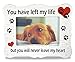 BANBERRY DESIGNS Pet Memorial Picture Frame - You Have Left My Life But You Will Never Leave My Heart - Loss of a Pet - Sympathy Gift - Ceramic - Holds a 6