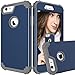 Maxcury iPhone 6 Plus Case iPhone 6s Plus Case, Hybrid Heavy Duty Shockproof Full-Body Protective Case with Three Layer Impact Protection for Apple iPhone 6s Plus 5.5 inch - Navy and Dk Grey