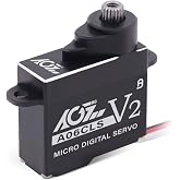 AGFRC 3KG HV RC Micro Servo for Mini-Z Cars (A06CLS V2 Black) | 6g Ultra-Light, 0.052s High Speed, Programmable, Digital Coreless Motor, Full Metal Gear, Ideal for 1/28 RC Cars