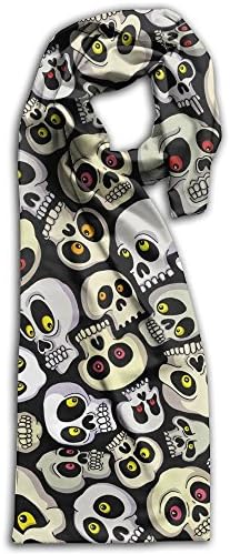 Scare Skull Pattern Winter Light Scarf Print Soft Warm Towel Fever Stylish Scarves Best Gift