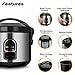 Electric Rice Cooker Food Steamer 5 Cup uncooked 10 Cups cooked Mini Rice Maker Removable Nonstick Pot with One Touch Control and Automatic Keep Warm Function (Silver)