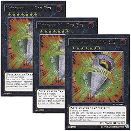 Amazon 3枚セット 遊戯王 英語版 Ap06 En002 Number 11 Big Eye No 11 ビッグ アイ レリーフレア トレカ 通販