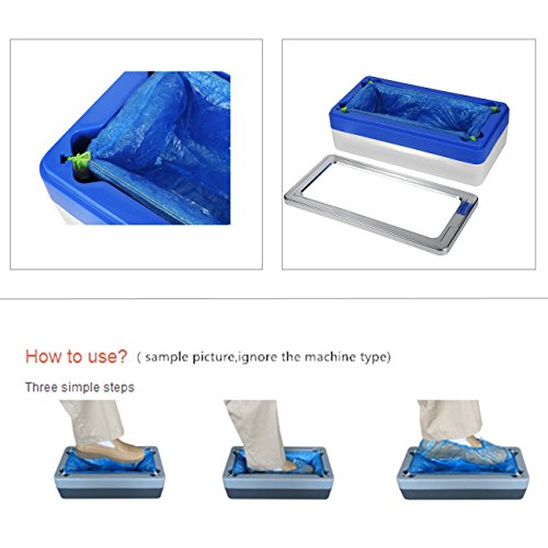 Automatic Shoe Cover Dispenser with 200pcs Disposable Plastic Boot &Shoe Cover by HCW