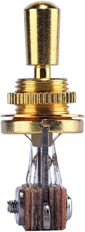 Electric Guitar 3 Way Toggle Switch Pickup Selector Switch with Brass Tip Knob (Gold) - Image 5