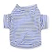 DroolingDog Dog Clothes Pet Striped T-Shirt Plain Puppy Apparel for Small Dogs, XS, Pack of 3