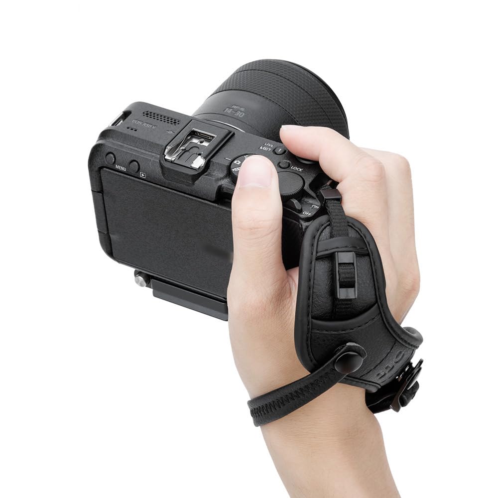 Photo 1 of JJC Mirrorless Camera Hand Strap Wrist Strap for Canon EOS R50 R50V R50 V R100 M50 Mark II M50, Nikon COOLPIX P6000 L840 L820 L810 B700 P530 P520 P100 & More Cameras, Black