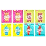 8 Pack Variety, Stevia Sweetened Fruity Gummy Bears, Sour Gummy Bears, Sweet Fish, Sour Buddies, Assortment Pack, Low Sugar, Low Carbs
