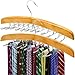 ANKO Tie Belt Hangers 2 Pack, Adjustable Rotating 24 Clip Scarf Racks Holder Hook for Homewares Closet Accessories Organizers Storage