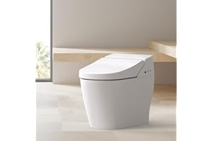 VOVO TCB-8200SA Smart Bidet Toilet, One Piece Integrated Toilet with Bidet Built-in, Auto Open/Close Lid, Auto Dual Flush, LE