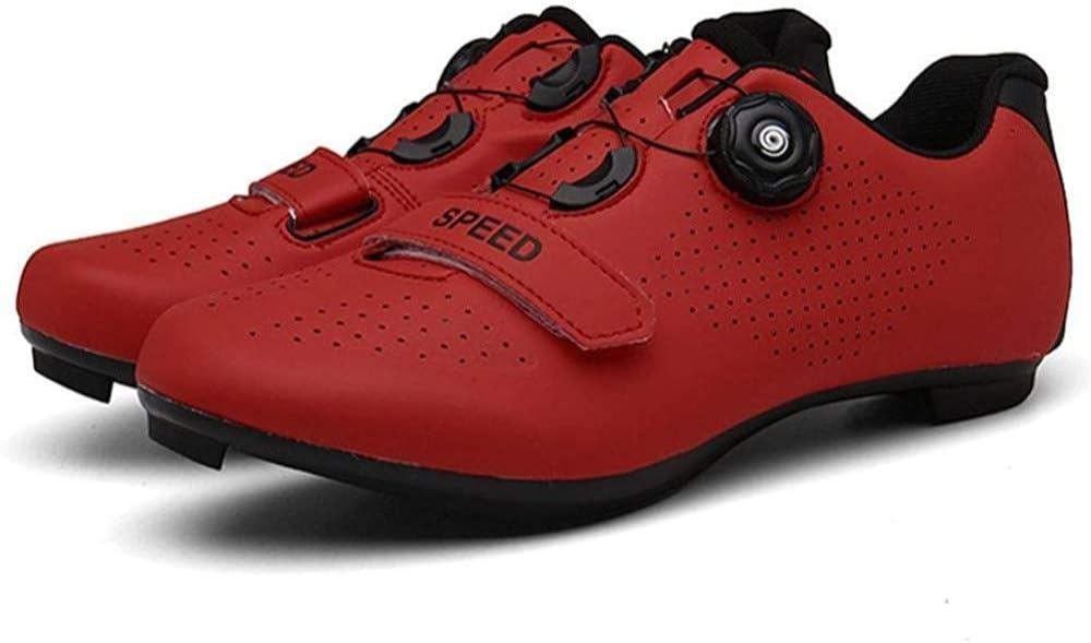 red cycling shoes