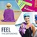 VENTURE 4TH Quick Dry Microfiber Towel - Odor Resistant, High Performance Towels for Gym, Camping, Travel, Yoga and Beach (Purple-Gray Large) - Includes Tear Resistant Bag