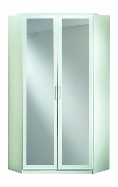 Wimex Kleiderschrank/ Eckschrank Click, 2 Türen, 1 Spiegel, (B/H/T) 95 x 198 x 95 cm, Weiß