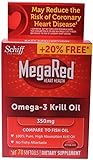 MegaRed Omega 3 Krill Oil-100% Pure Antarctic Krill Oil-Optimal Combination of Omega 3 Fatty Acids-DHA,EPA-350mg/Softgel, 78 Softgels