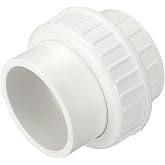 DTGN 3" PVC Union Coupling Pipe Fitting SCH40 Slip Union Adapter | (Socket x Socket) Furniture Grade Coupler Pipe Fittingfor DIY Pipe Connection, Hose Extension, White