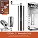 Manual Coffee Grinder with Conical Burr - Hand Bean Mill with Adjustable Settings for Espresso, French Press, Cold and Turkish Brew by Vescoware - Stainless Steel