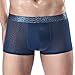 Vogyal Men See Through Underwear Sexy Mens Lingerie Mesh Breathable Boxer Briefs(Pack of 4)
