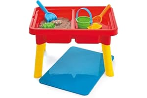 Toddler Sensory Kids Table with Lid | Sensory Bin | Kidoozie | Mega Block Compatible Lid | Indoor Outdoor Use , Red, G02521 17 x 12.5 x 11 inches
