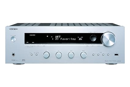 Onkyo TX-8130 (S) Netzwerk-Stereo-Receiver (110W/Kanal, Phono, 384kHz/32-Bit DAC, Hi-Res Audio, Spotify, Deezer, DLNA, RDS) S