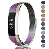 Fundro Compatible Fitbit Alta HR Alta Band, Milanese Stainless Steel Metal Replacement Band Magnetic Lock Fitbit Alta HR Alta, Women Men Small Large