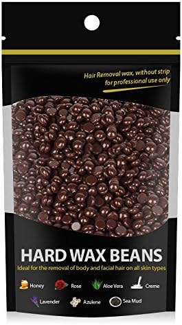 TANssential Hard Wax Beans for Painless Hair Removal - Smooth Body Hair Pearl Depilatory Beads for Wax Heater Kit, Great for Women and Men 100g/3.5oz Chocolate