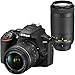 Nikon D3500 Digital SLR Camera & 18-55mm VR & 70-300mm DX AF-P Lenses with 64GB Card + Case + Flash + Tripod + LED Light + 2 Lens Kit