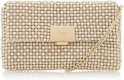 dune everlina clutch bag gold